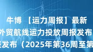 牛博 【运力周报】最新中国主要外贸航线运力投放周报发布（2025年第36周至第47周）